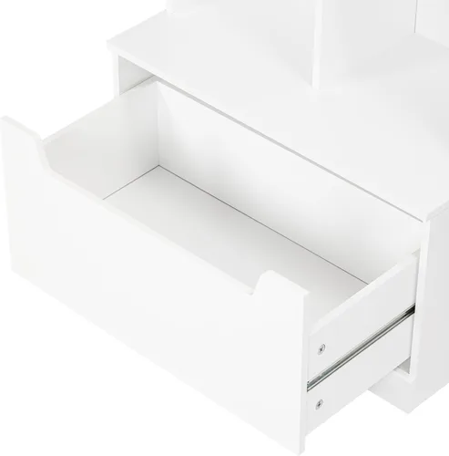 Vista 8 de UTEX Estantería para niños y organizador de almacenamiento de juguetes, estantería para niños pequeños con cubículos, estante de madera ajustable