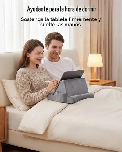 Vista 4 de Soporte de almohada para tableta, soporte de almohada suave para iPad