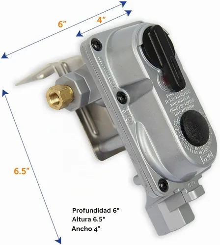 Vista 7 de Flame King (ACR-2) Regulador de gas propano LP de dos etapas, con cambio automático sin coletas para RVs, furgonetas, remolques