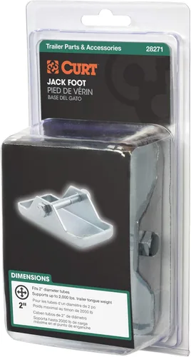 Vista 5 de CURT 28271 Pie de gato de remolque, se adapta a tubo de 2 pulgadas de diámetro, soporta 2,000 libras