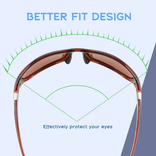 Vista 7 de FEISEDY Gafas de sol deportivas polarizadas clásicas para hombre, conducción nocturna, lentes amarillas, ciclismo, pesca, conducción, B2674