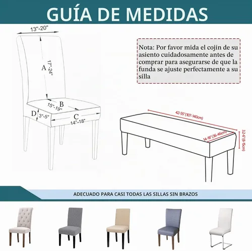 Vista 7 de HAOYONG Funda para Silla de Comedor con Estampado, Funda Desmontable Lavable para Silla Parsons, Protector de Asiento Removible para Comedor, Hotel