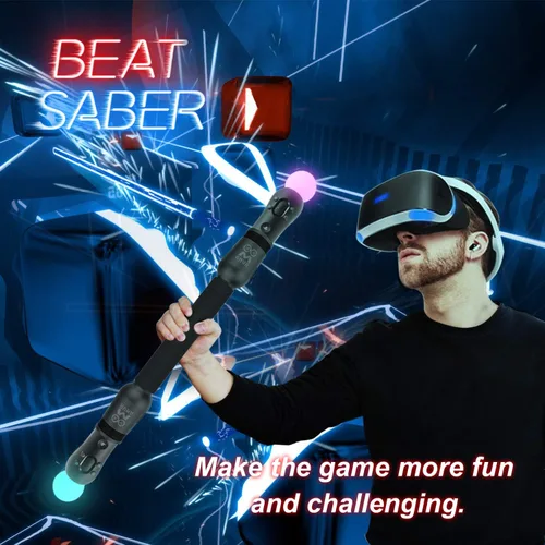 Vista 6 de AMVR Versión Pro Soporte de extensión de mango largo para controladores PlayStation VR que juegan juegos de sable Beat