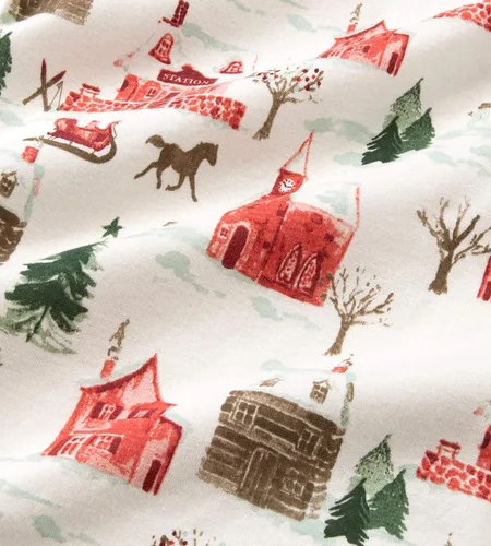 Vista 4 de Burt's Bees Baby Conjuntos de pijamas de Navidad familiares a juego, pijamas de algodón orgánico para niños, niños pequeños, mujeres y adultos