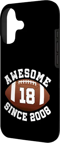 Vista 2 de Awesome Since 2008 18th Birthday Men Son American Football Case for iPhone 17