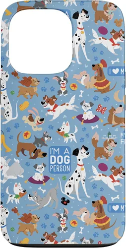 Vista 10 de Disney Funda azul para iPhone 17 con texto en inglés "Dogs I'm a Dogperson
