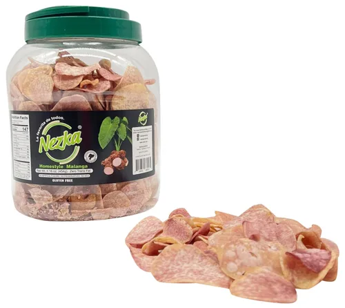 Vista 2 de Nezka Purple Taro Chips - Deliciosos aperitivos crujientes cubanos y guarnición - 16 onzas