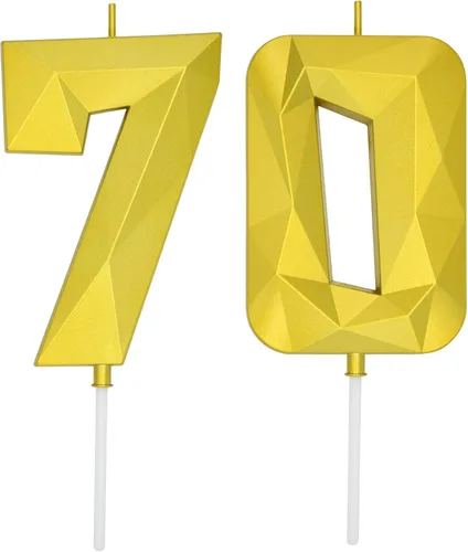 Vista 343 de DERVENTA Vela Grande de Cumpleaños Número 3D Verde Luminoso de 3.7 Pulgadas Celebración de Fiesta Aniversario Decoración Adorno para Pastel 1 Pieza