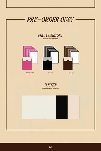Vista 5 de TWICE READY TO BE 12th Mini álbum BE versión CD+1p Póster+1p Póster Plegable en Paquete+PhotoBook+1p Postal 1p+1p Mensaje PhotoCard+5p
