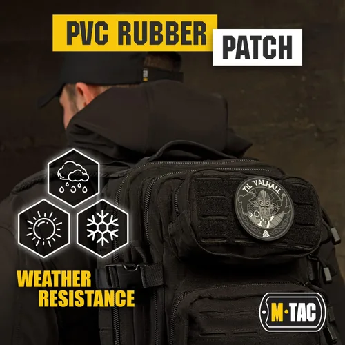 Vista 5 de M-Tac Morale Patches Nordic Invasion - PVC 3D Military Tactical Patch Viking - Til Valhall (Gray (Til Valhall))