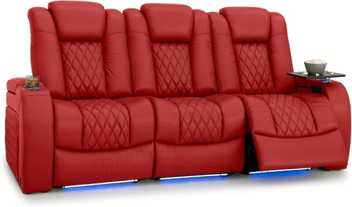 Vista 162 de Seatcraft Asiento de cine en casa Diamante Marrón Reclinable Individual