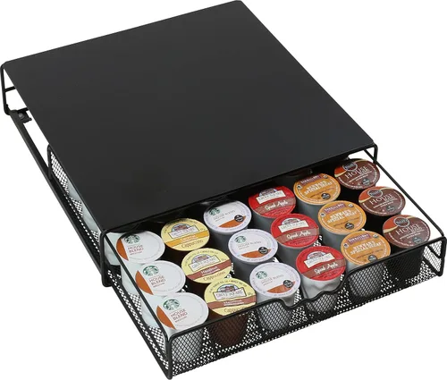 Vista 11 de Deco Brothers Cajón Portador de Cristal Templado para K-Cup para Almacenamiento de 30 Cápsulas de Café, Negro