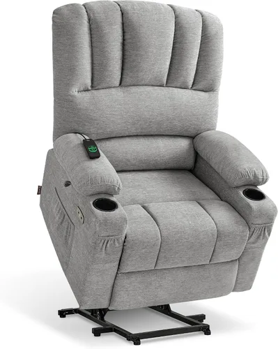 Vista 11 de MCombo Silla Reclinable Elevadora Eléctrica de Gran Tamaño para Ancianos, Silla Elevadora con Calor y Masaje, Reclinable Elevadora para Grandes