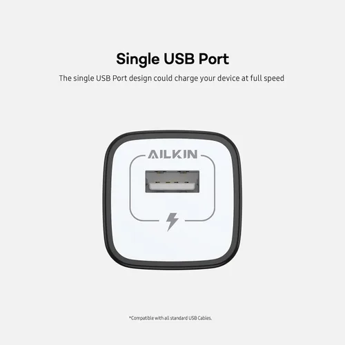Vista 3 de Cargador de pared USB multipuerto de 1 puerto, adaptador de cargador, paquete de 5 enchufes de carga rápida de 1 amperio, enchufe USB ac Cube