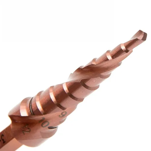 Vista 6 de Cobalt Step Drill Bits HSSCO M35 Cone Hex Triangle Shank Metal Drill Bits Tool Set Hole for Stainless Steel 1Pcs(3PCS Set-1)