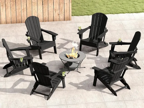 Vista 50 de HDPE Silla Adirondack plegable, Aruba