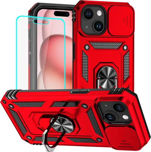 Vista 27 de HNHYGETE Funda para iPhone 12 Pro Max con protector de pantalla: [grado militar de 20 pies probada en caídas] Funda protectora para cámara Negro