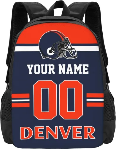Vista 29 de Mochila de estilo de fútbol personalizado Mochila personalizada con nombre y número Mochilas personalizadas de alta capacidad bolsa regalos, Arizona