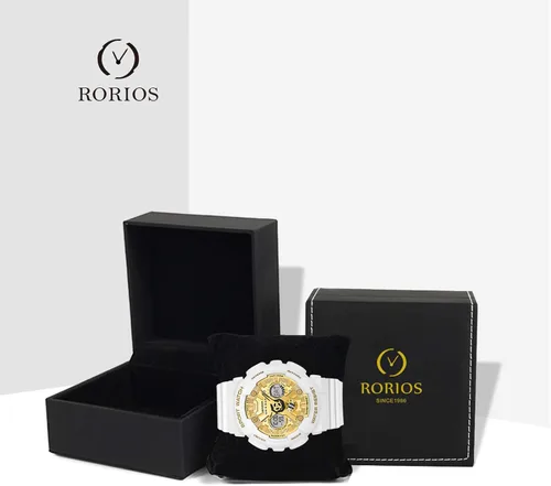 Vista 7 de RORIOS Reloj digital de cuarzo para hombre y mujer reloj deportivo impermeable con temporizador de alarma multifunción para mujeres y niños