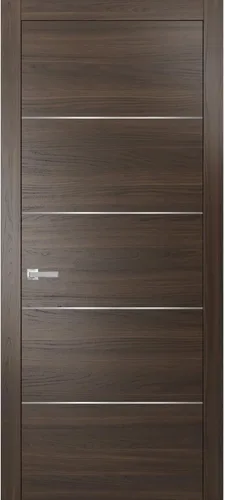 Vista 7 de Puerta interior de madera moderna precolgada con herrajes Planum 0020 seda blanca Adornos de marco de un solo panel Puertas resistentes