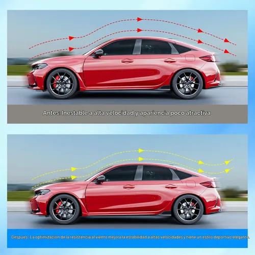 Vista 3 de SZYANG Alerón compatible con Honda Civic Hatchback 2022-2026, alerón de maletero con labio ABS, alerón de ala de repuesto para accesorios Honda