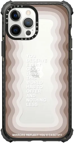 Vista 20 de Funda Ultra Impact de CASETiFY para iPhone 12 Pro Max - Bearly Awake - Negro transparente claro
