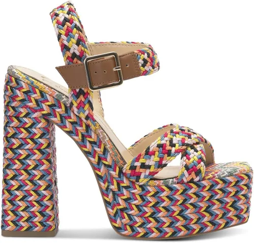 Vista 2 de Jessica Simpson Sandalias de plataforma con correa de tobillo tejida Brycen para mujer