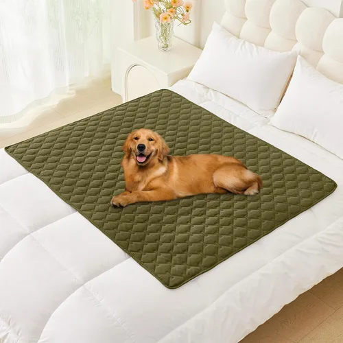 Vista 103 de Smiry Funda impermeable para cama de perro, manta reversible para mascotas para sofá Manta suave lavable para perro, funda a prueba de fugas