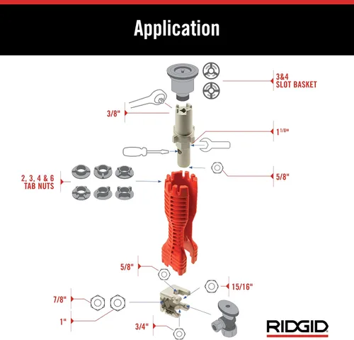 Vista 16 de RIDGID 57003 EZ Change Llave de Fontanería para Instalación y Remoción de Grifos