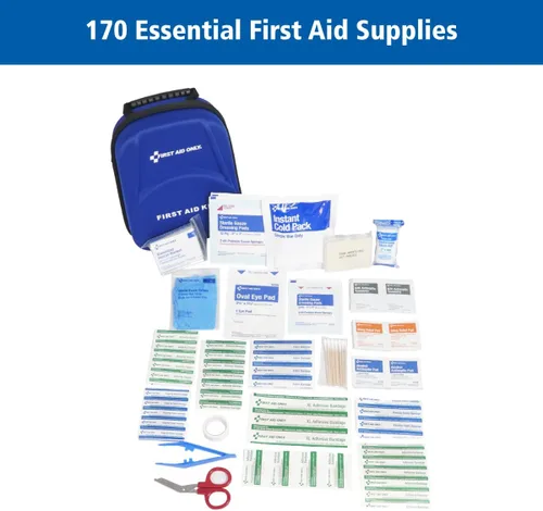 Vista 2 de First Aid Only Kit de primeros auxilios multiusos para el hogar, el automóvil, al aire libre y viajes (91686)