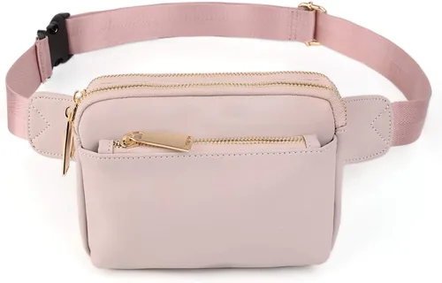 Vista 5 de UTO Riñonera cruzada para mujer, a la moda, cinturón, pecho, cintura, cadera, para ir de compras al aire libre, viajes, senderismo