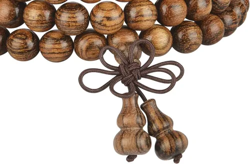 Vista 45 de Mala Beads Pulsera 108 0.315 in Meditación Sándalo Elástico..