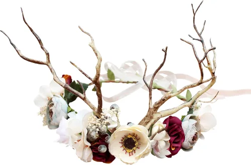 Vista 12 de Vivivalue Corona floral niña diadema floral diadema flor halo boda fiesta fotos