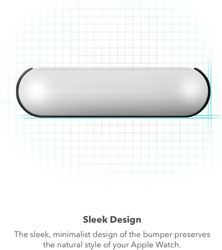 Vista 5 de ZAGG InvisibleShield Glass Elite 360 para Apple Watch SE 3/9/8/7 1.614 in/1.575 in, parachoques integrado y protector de pantalla para protección