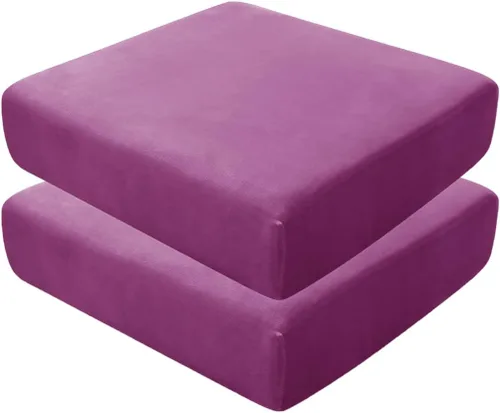 Vista 102 de Fundas de asiento de terciopelo ultra suave, fundas de cojín de asiento suave SOFE fundas de sofá con parte inferior elástica lavable funda