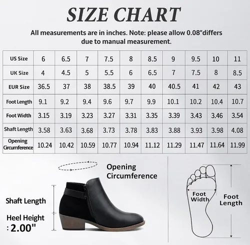 Vista 3 de Jeossy Women's 9617 Fashion Boots Chunky Low Heel Western Boots Ankle Booties