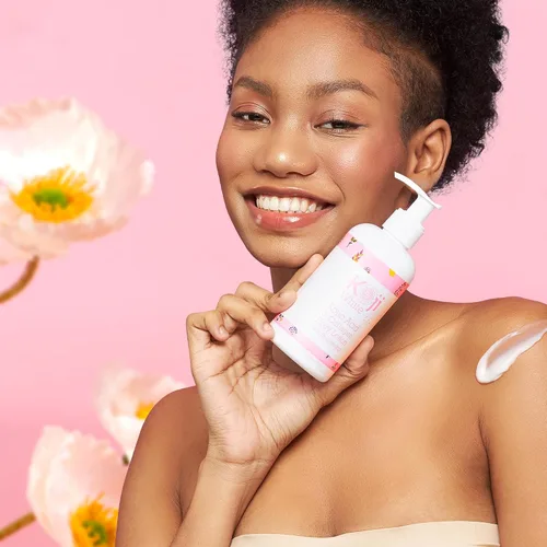 Vista 5 de Koji White Kojic Acid & Collagen Loción corporal, set de regalos para mujer para iluminar la piel con arbutina, piel brillante, hidratante y tez