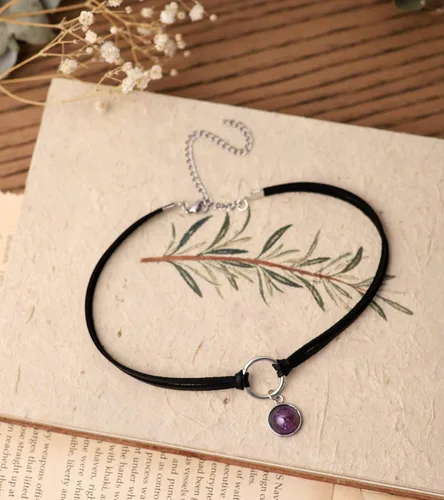 Vista 5 de Sacina Gargantilla gótica gótica, estilo hippie, estilo hippie, de piel sintética, delicada, negra, regalo de joyería para mujeres y niñas