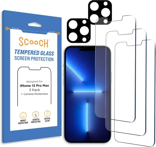 Vista 21 de Scooch Protector de pantalla 5 en 1 para iPhone 11 (paquete de 3) con protector de lente de cámara (paquete de 2) vidrio templado 9H de alta