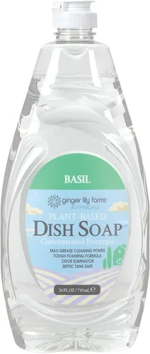 Vista 13 de Ginger Lily Farms Botanicals Jabón líquido para platos a base de plantas, fórmula concentrada con máximo poder de limpieza de grasa, libre
