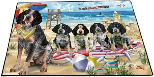 Vista 10 de Doggie of the Day Bluetick Coonhound - Tapete para perros - Día de la Independencia del 4 de julio - El mejor tapete para perro - Decoración
