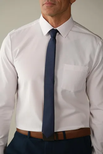 Vista 3 de &COLLAR Mens White Dress Shirt with 4-Way Stretch, Wrinkle Free, Athletic and Slim Fit, Long Sleeve Button Down for Men