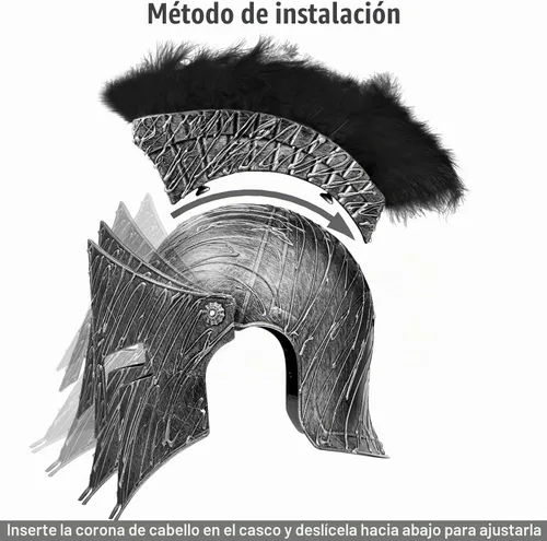 Vista 5 de Servllcell Casco medieval de caballero romano, casco de gladiador espartano griego de plástico, accesorios de disfraz medieval, sombrero de Halloween