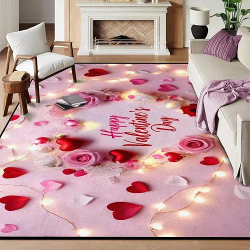 Vista 18 de Alfombras 3D de 3 x 5 pies, color rosa 3D, para dormitorio, lavandería, sala de estudio, alfombra realista de gotas de agua gris plateado 3d rosa 09