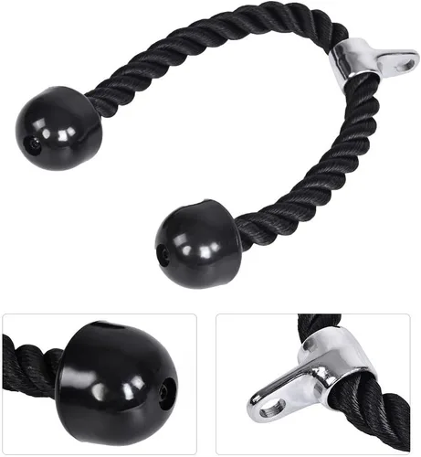 Vista 5 de Yosoo Health Gear - Cuerda de tríceps de nailon resistente para gimnasio