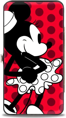 Vista 2 de Buckle-Down Billetera con bisagra para mujer-Minnie Mouse