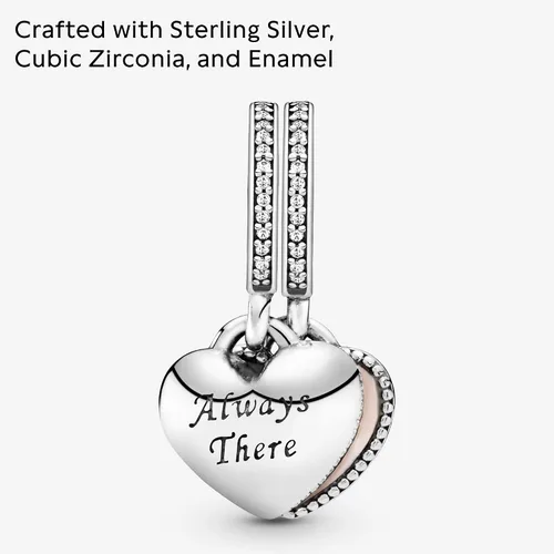 Vista 3 de Pandora Jewelry - Colgante de plata de ley con forma de corazón con circonita cúbica