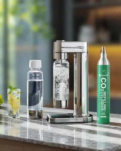 Vista 7 de MOKKOM Cilindro de CO2 para fabricante de refrescos, recipiente de intercambio de CO2, estilo roscado, compatible con todos los fabricantes de agua