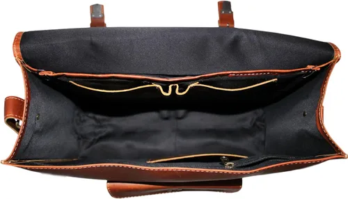 Vista 4 de Leather Messenger Bag Shoulder Bag Cross Body Vintage Messenger Bag Satchel Man Purse competible with Ipad and Tablet