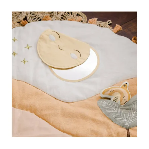 Vista 6 de Crane Baby Alfombra de juego, alfombra de suelo para bebés y niños pequeños, 36 x 36 pulgadas, zoológico safari